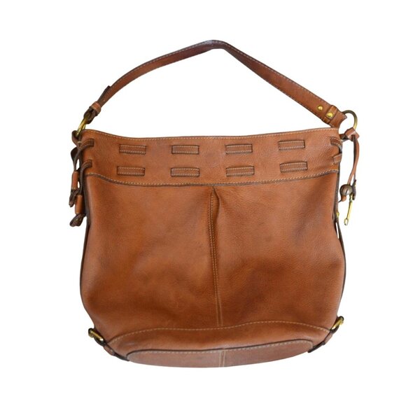 Fossil Keyper Jolie Hobo Leather Shoulder Bag Medium Brown Boho Western Casual - Picture 6 of 11